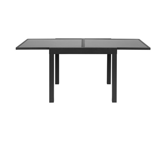 7b12708534dd93b53917f0d6bca28e0f0709127a_121754_03 Lujoso Mesa extensible de jardín ALYA gris oscuro - Conforama