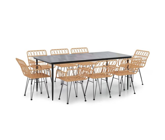 7b53d36bf4daef951135fb9213d9864cb81af9da_98a6e2923c9c4f1c9a8faec727bbde40 Gran Oferta Juego de comedor de jardín 9 piezas ratán sintético - Conforama