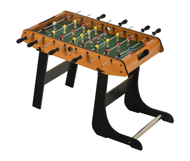 7c85a41f8dffe92dd73e3a2048d403c2648da3ac_30ded1620bc94781a5fe344e97fd0262 Profesional HOMCOM Futbolín Plegable Juego de Mesa de Fútbol con 22 Jugadores Futbolín para Niños y Adultos con 2 Marcadores 98x42x62,5 cm Natural y Negro - Conforama