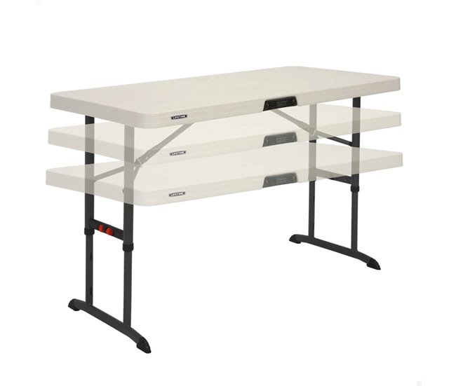 7f822a6e91f658815548f8c974ec8613513cd172_87a4f6a444bd4fd18106f3214943e852 Mesa plegable ajustable en altura LIFETIME 122 x 61 x 61-86 cm - Conforama Compra Ahora