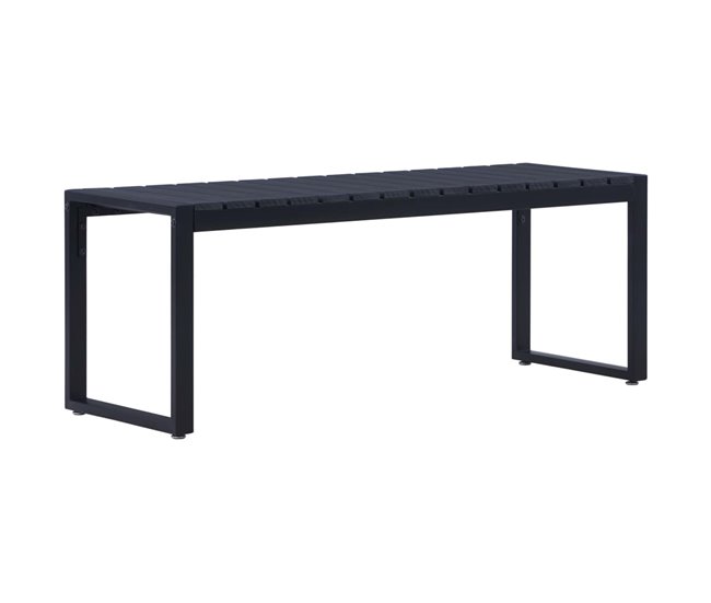 vidaXL Banco de jardín tablero PS negro 120,5 cm - Conforama Stock Limitado