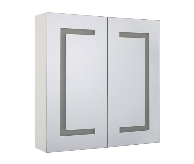 804cecfa492d0257ecefb3155c2de73456fb51f2_7a720dc2b1214bbfa0958190adaeb1fc Devolución Gratuita Armario con espejo de pared para baño LED MAZARREDO 60 cm 60 cm Blanco - Conforama