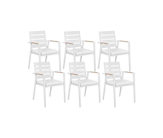 829c3e1921daa9574e6e4f9567cabde7606468d3_8450fc13a5344c2f864c79814a069f11 Popular Conjunto de 6 sillas de jardín con cojines TAVIANO Metal Gris - Conforama