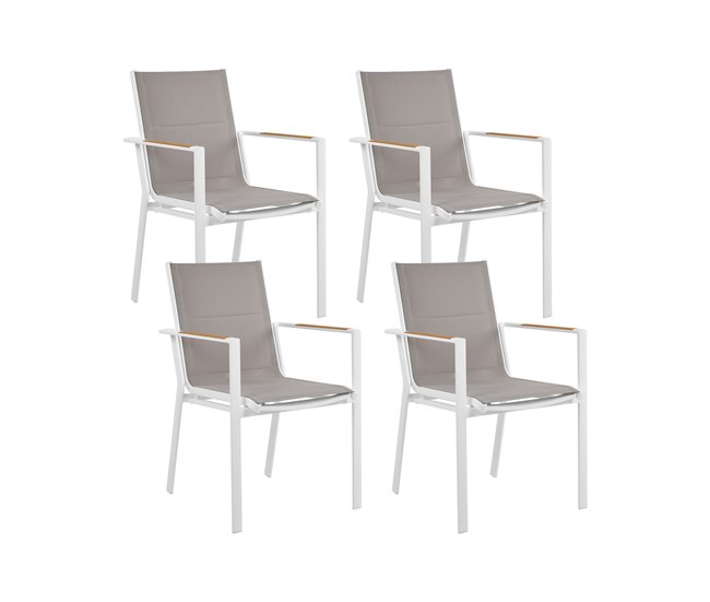 82a92303bc1de199643660bc5aff9ce096a0e84e_bd9810539543462990cff34342e922d4 Auténtico Conjunto de 4 sillas de jardín BUSSETO Metal Blanco - Conforama