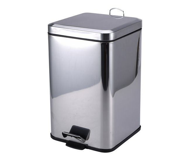 Cubo De Basura Con Pedal Protenrop En Color Metalizado Fabricado En Acero Inoxidable 16 X 16 X 25,5 Cms - Conforama Oferta Limitada