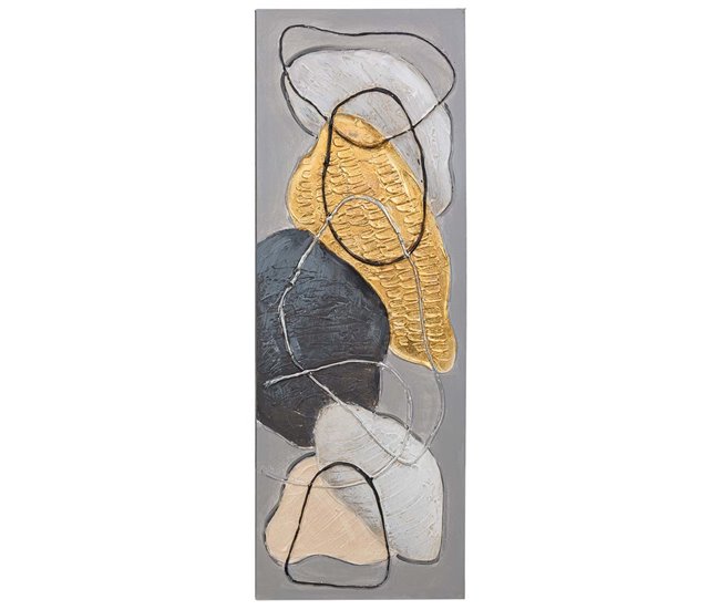 85251ecf1dfbb0080bcd4e019af504eb838ec7ae_a63ac859d7d44d01ab6994a5eec3e785 Cuadro pintado a mano con relieve gris 30x90x3 - Conforama Precio Reducido
