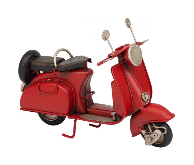 Última Versión Moto de metal en color rojo de 17x7x11h cm - Conforama