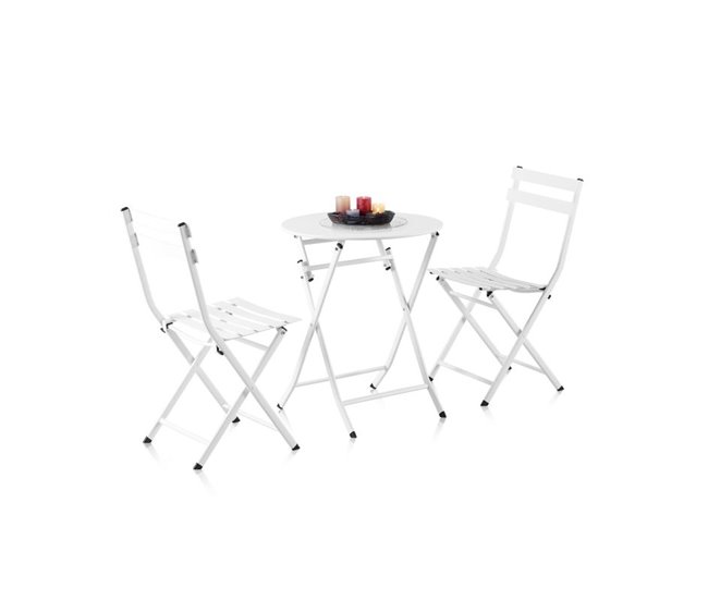 Set de exterior mesa y 2 sillas plegables Gio Pistacho 60 x 71,5 x cm - Conforama Comprar En Línea