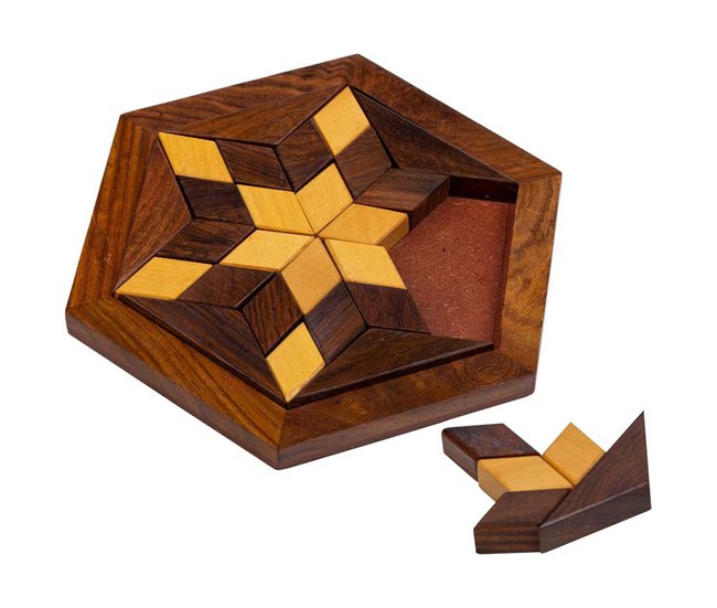 87c42df297ebf26928fdff4a386e52b765700e5a_468ac7589ed24190a91758b0f4ae5161 Oferta Flash Puzzle hexagonal de madera marrón 13.5x13.5x3 - Conforama