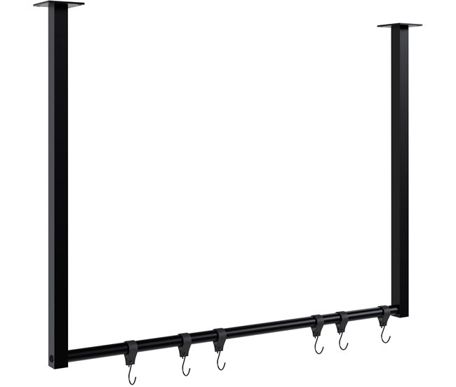 Marca Reconocida Barra de colgar Fenton Metal Negro 7X60X60 cm - Conforama