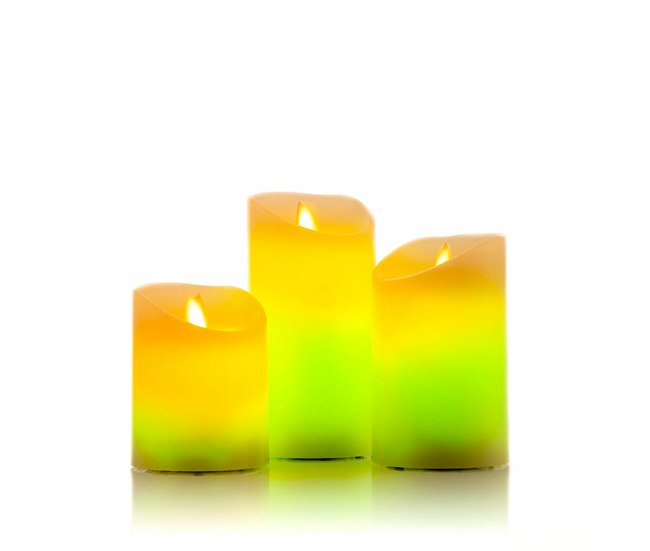 8ff7397e4f8e1c7fad10c04d8daaa00028d32e85_2f0b38ea4e5a44a89749fdbc002c75a6 Velas LED Multicolor Efecto Llama con Mando Lendles InnovaGoods 3 Unidades - Conforama Última Versión