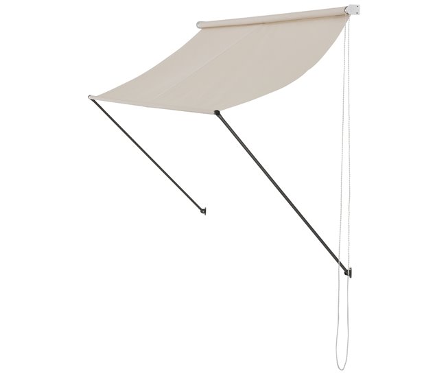 Ordenar Ahora Mismo Toldo Malaga exterior terraza extensible acero 400 x 120 cm - Beige [pro.tec] - Conforama