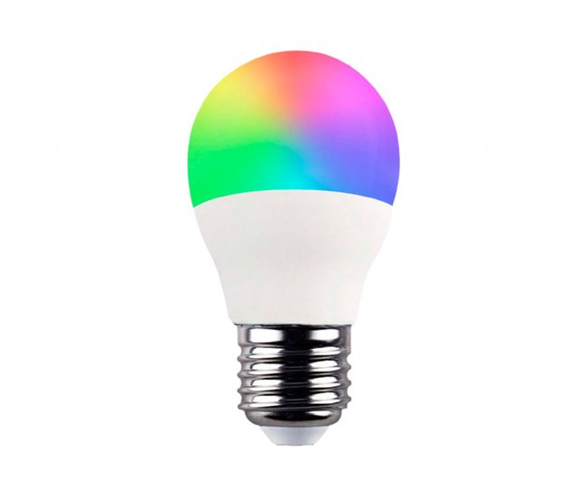 Bombilla LED Esférica Smart WiFi E27 5W Equi.35W 450lm RGBWW Regulable vía Smartphone/APP 25000H 7hSevenOn Premium - Conforama Oferta De Temporada