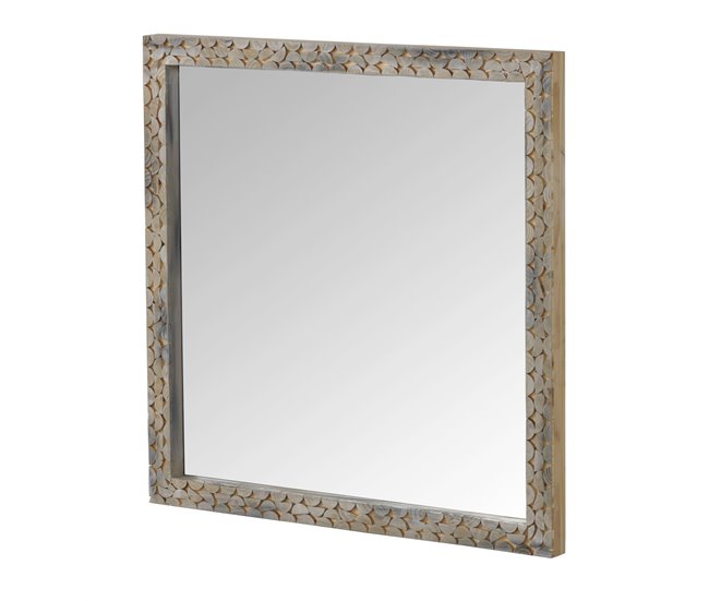 Lujoso Espejo de madera de álamo natural - Conforama
