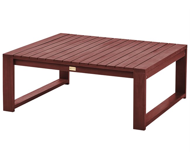 Mesa de centro de jardín TIMOR 90 cm 75 cm Madera de acacia Rojo oscuro - Conforama Rebajas