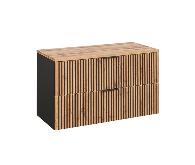 9923a1dcf3539b706728e97bd531ef4e67ccd1ee_0a4bb2c7c1b6441786b07b46d835b188 Bestseller Mueble bajo lavabo 100cm encimera Gaia Madera y Negro - Conforama