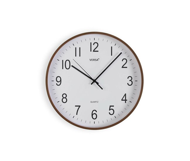 Reloj de Pared Versa Plástico Cuarzo Madera MDF 4 x 30 x 30 cm - Conforama Nueva Colección