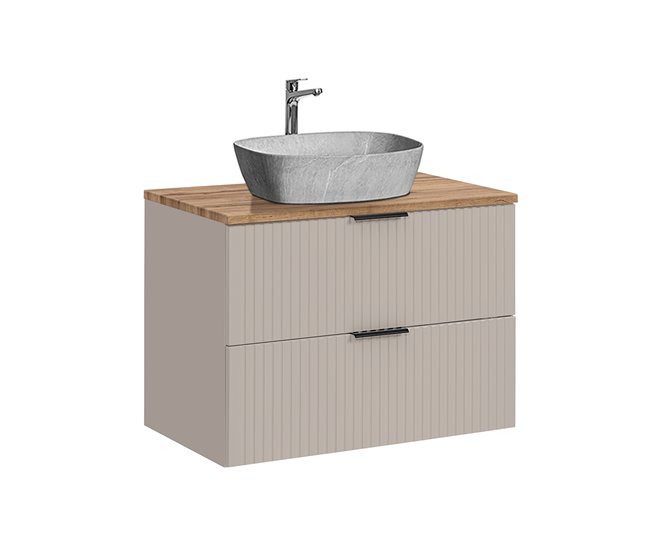 9cf0b034bc4c29feee208164d0e7293848705bf2_e9fa6c7b2fb9451c8f752281397b357d Mueble lavabo individual imitación piedra 80cm Adriel Cachemira y Madera - Conforama Premium