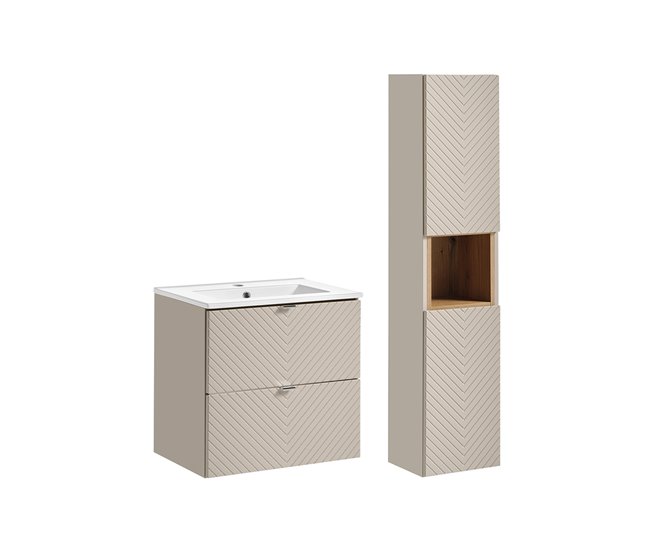 9f621f62bde0ba269dfc154921fbbdcdc0246fe7_39ee23d3e54140e9b693988e0eb56bc9 Conjunto de muebles con lavabo individual encastrado 60cm y columna Manoa Cachemira y madera - Conforama Oferta