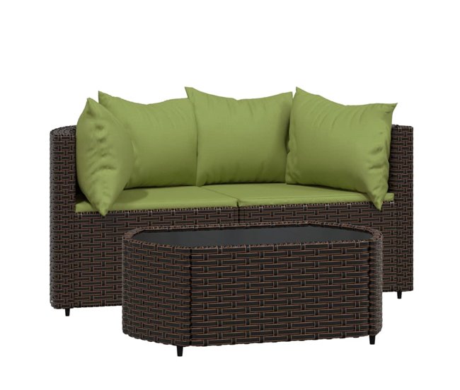 a096cd06f761a357e9ab1545936a5cf527e78b71_cf5bba57c4ac4e63bfe9b7bbee45c99d vidaXL Set de muebles de jardín 3 pzas y cojines ratán sintético gris - Conforama Pago Seguro