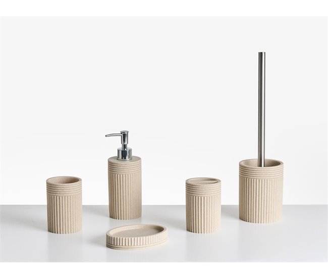 a328f45d9ab8028ad954b90e4b069cb9d8411f7f_60383d7fefc0482484edd9c3c491dc5f Conjunto de 5 accesorios de baño CHANCAY Beige claro - Conforama Nueva Colección