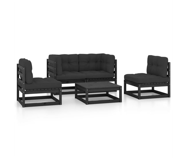 a3c9137003c81e22672dcd7f4c156db4e60bb550_53f84eda74f7447ea5ff622b3c7d0caa Juego de muebles de jardín 5 pzas y cojines madera pino maciza - Conforama Mejor Precio
