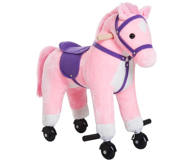 a3f370f09c7d477a52d03c226cf2d4f33bf7a626_6ca6cb0b4eb14149a0ed1fa6212983bf Premium HOMCOM Caballito para Bebes de +2 Años Caballo con Ruedas Sonidos de Relincho Palos y Pedales Carga 60 kg 55x23x60 cm Rosa - Conforama