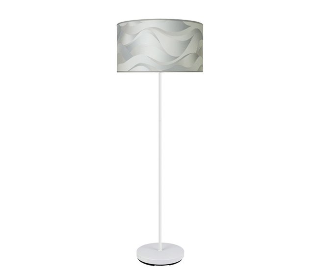 lampara de pie metal color gris serie moda 40cm - Conforama Precio Rebajado