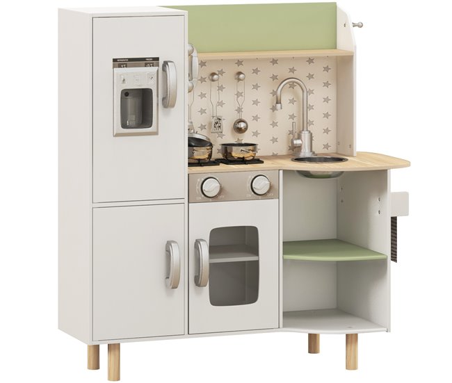 a61fade1f361e476bd32e05941f8f61304dce924_f47136abfdfb4cf882ff374f7e93c0d2 Ordenar Ahora Mismo AIYAPLAY Cocina de Juguete de Madera para Niños de 3-6 Años Cocinita Infantil con Máquina de Hielo Fregadero de Acero Inoxidable Móvil Taza y Utensilios 84x34x89 cm Blanco - Conforama