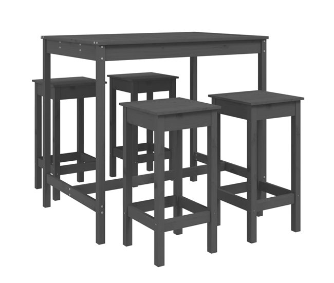 a765e7785cdb98861317b183c6e4d05c6e3233f0_eaefaa349b354284b7d8a604659ad135 Set de mesa y taburetes altos jardin 5 piezas madera maciza pino - Conforama Ordenar Ahora Mismo