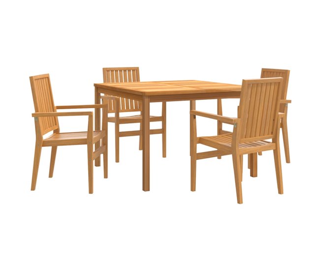 a8e3f7259a027fe147a40ae4df2462bd07f8a03f_4f41344075374d77a00df9a1cba7fee6 Venta Final Juego de comedor para jardin 5 piezas madera maciza de teca - Conforama