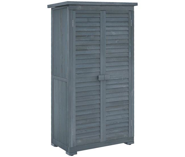 a98597865ac82b295c8147eae7a4a4111b84b1f6_97e7db7fe9014625bee7dad5492148e2 Outsunny Cobertizo de Madera Caseta de Madera 0,31 m² 87x46,5x160 cm Armario Exterior de Madera con 2 Puertas y 2 Estantes Interior para Patio Terraza Gris - Conforama Garantía De Devolución De Dinero