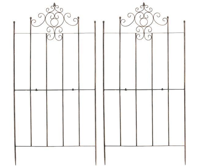 Set de 2 Enrejados para plantas Paula Metal Bronce 2X85.5X170 cm - Conforama Compra Hoy