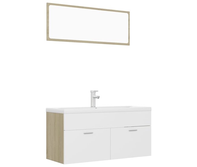 ab3232fdb5e7635fa41cabc1ec0bdbea346c1e78_458ec372d5d04772bc79a2cdef0b0ec3 Oferta Flash vidaXL Set de muebles de baño madera ingeniería blanco y roble Sonoma - Conforama