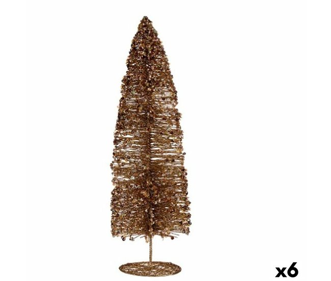 abb5f7d5525fcacf5b60993ac79cd6895adba92f_c29bd94a8b5a4efca11870b1e402e1c1 Nuevo Modelo Figura Decorativa Árbol de Navidad Lentejuelas Dorado 10 x 41 x 10 cm (6 Unidades) - Conforama