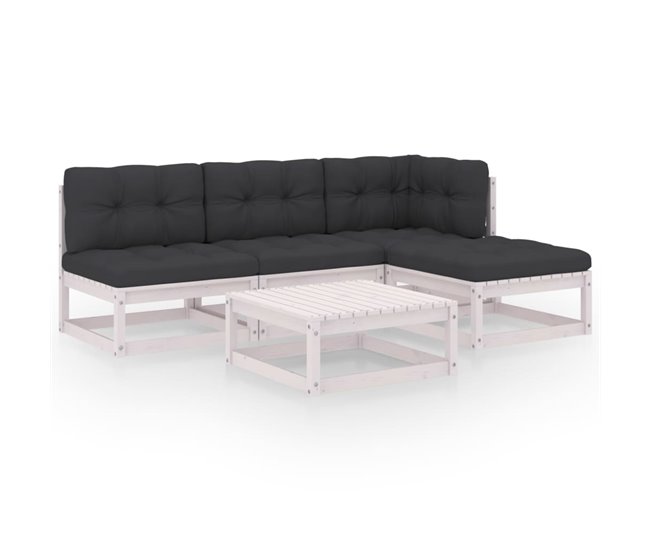 ac14af458fda9681499b7d9b54d9f3ff4136bf4d_5ef12406fccc45b18bdaefaa30437fb7 Juego de muebles de jardín 5 pzas y cojines madera pino maciza - Conforama No Te Lo Pierdas