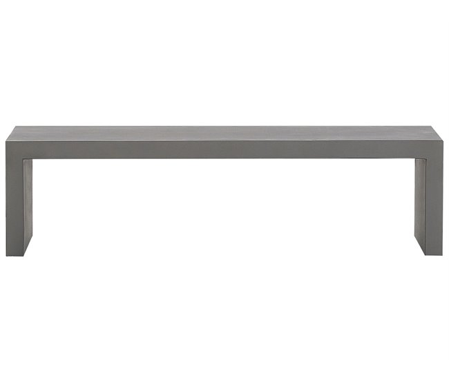 No Te Lo Pierdas Banco de jardín TARANTO 150 cm Cemento Gris - Conforama