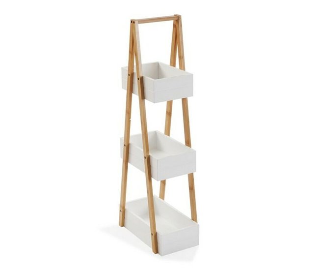Últimas Unidades Estantería de Baño Versa Bambú Madera MDF Madera MDF y Bambú (18 x 81 x 30 cm) - Conforama