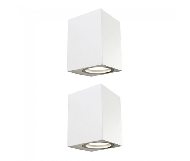 Pack 2 x Aplique de pared exterior Classic Aluminio Moderno - Conforama Marca Reconocida
