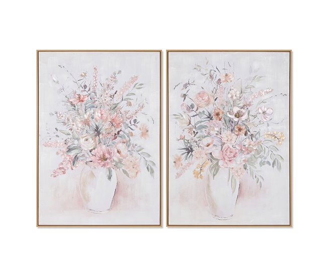 b3e3621abf29c2640baff534fc039c8b0e035beb_55c7836cb9c64d7ab519ed00d6544124 Cuadro Home ESPRIT Shabby Chic Florero 70 x 3,5 x 100 cm (2 Unidades) - Conforama Oferta Limitada