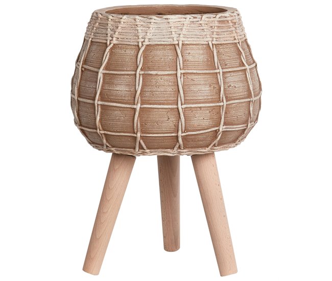 Mayoreo Maceta con patas DARMERA 30 cm Marrón claro - Conforama
