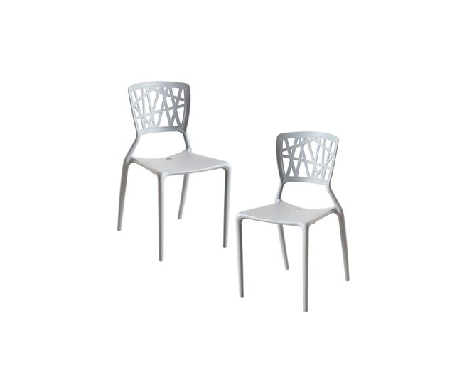 Pack 2 Sillas Delta - Blanco - Conforama Artesanal