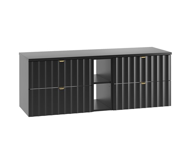 bb3d8243a1cfcf80e9115e9db9caf52fc972f58c_0d3c78c7dddd46d3b1bcbdd68bd1598c Precio Económico Mueble bajo lavabo 140cm 2 compartimientos encimera Lexa Negro - Conforama