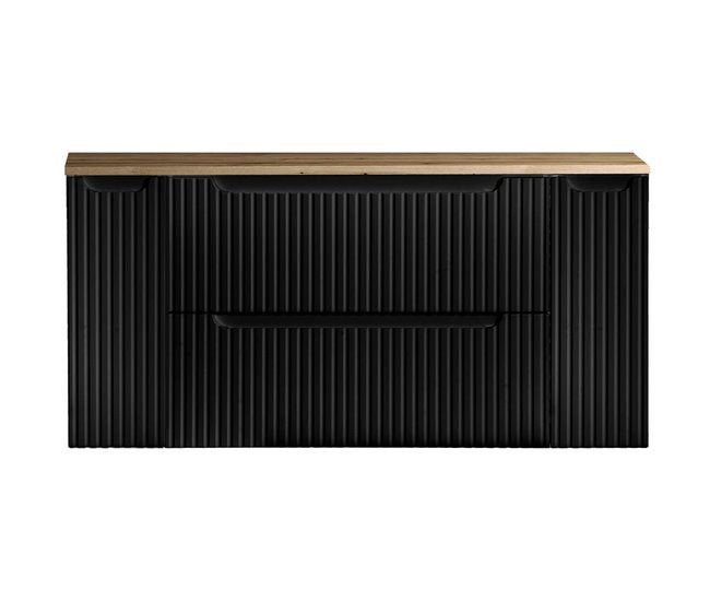 bd1911b1217a9ed2848c44c9a78cc663d9ff87c5_61f38620f83e464dbb24437ff728e7d9 Tendencia Mueble de baño bajo lavabo Newport 120x60x40 cm - Negro/Efecto roble - Conforama