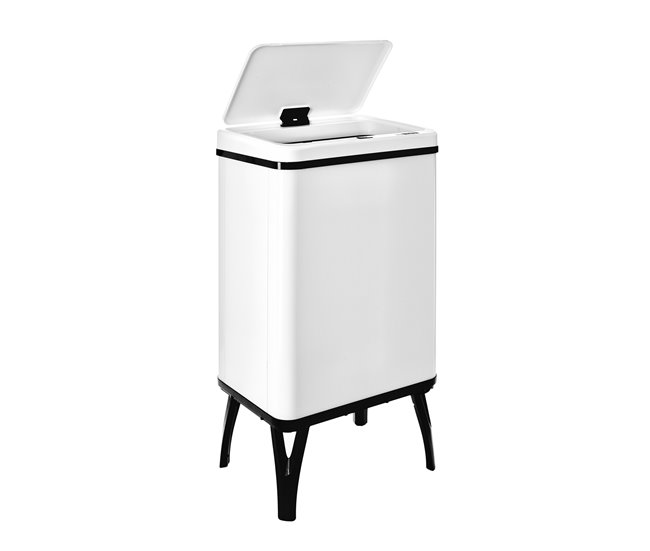 c0c77bf5dd151ce6508e2979e0801e574f0727db_41fe7f14041d48d48b7f009e01d1f1e8 WELL HOME MOBILIARIO & DECORACIÓN Cubo de basura inteligente con apertura automática y contacto manual de 40L, 35,5x26x71,5cm color blanco. - Conforama Profesional