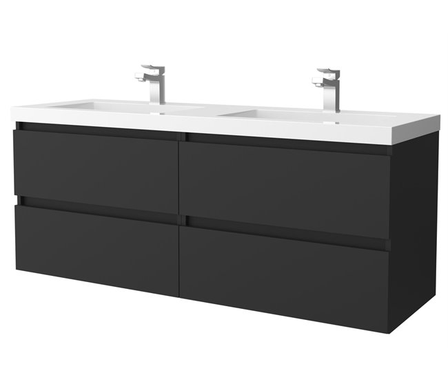 c12fc3296ffc3844a57c34e1882545ade309e067_b70a01060c6b4ad197c31e1b78778763 Mueble de baño Bequia 140 cm Blanco Mate | Lavabo de porcelana | Salgar - Conforama Precio Reducido