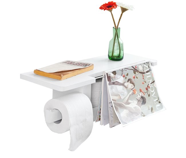 c4614bce62ec51e09bda8a9d5317aee78d2208e2_ad51ef7ef33a4548af06c0ce788189e8 Nueva Colección Portarrollos Papel Higiénico con Almacenamiento Teléfono Móvil Estante de Almacenamiento FRG175-W SoBuy - Conforama