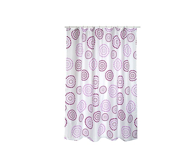 c4c6029914912cd3d399a5870150c9b6a8507eac_d002cc33f1ac426da2c0f83c34eca7b9 Cortina De Baño Poliester 180X200 Cm Prem.Dots Violet - Conforama Súper Precio