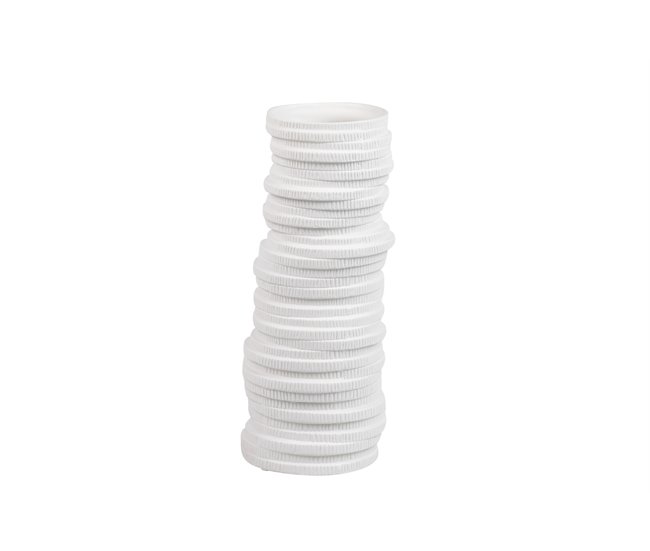 c4eb2c8b921cdca943cc5837aa70fd98e9cc4c96_51339566d8cf47e08085f33f83191a48 Florero Ceramica Blanco Skopelos 15x15x39 Cm - Conforama Mejor Precio