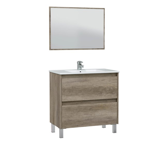 c56bde1646dda9f5be497b81a4b88f28bdc521f5_984cefe084544ccbbf20e47aed68248c Mueble baño Devin 2 cajones espejo, sin lavabo, Nordik - Conforama Máxima Calidad